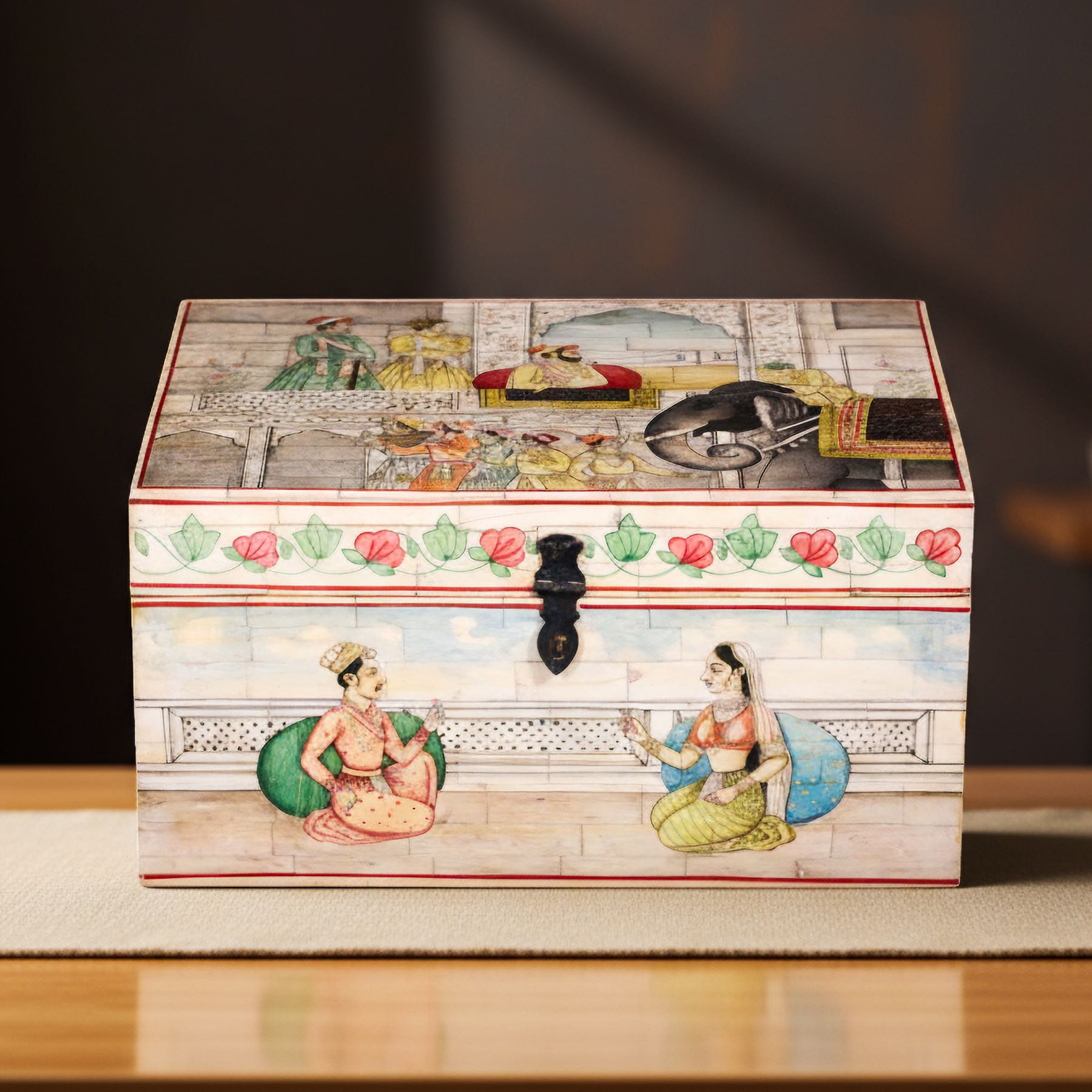 PICHWAI PAINTED WOODEN BOX